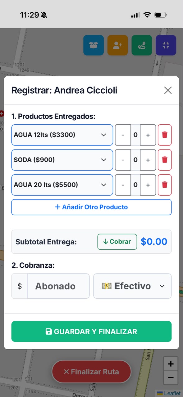 App Repartos Móvil - Registro de Entrega & Cobro