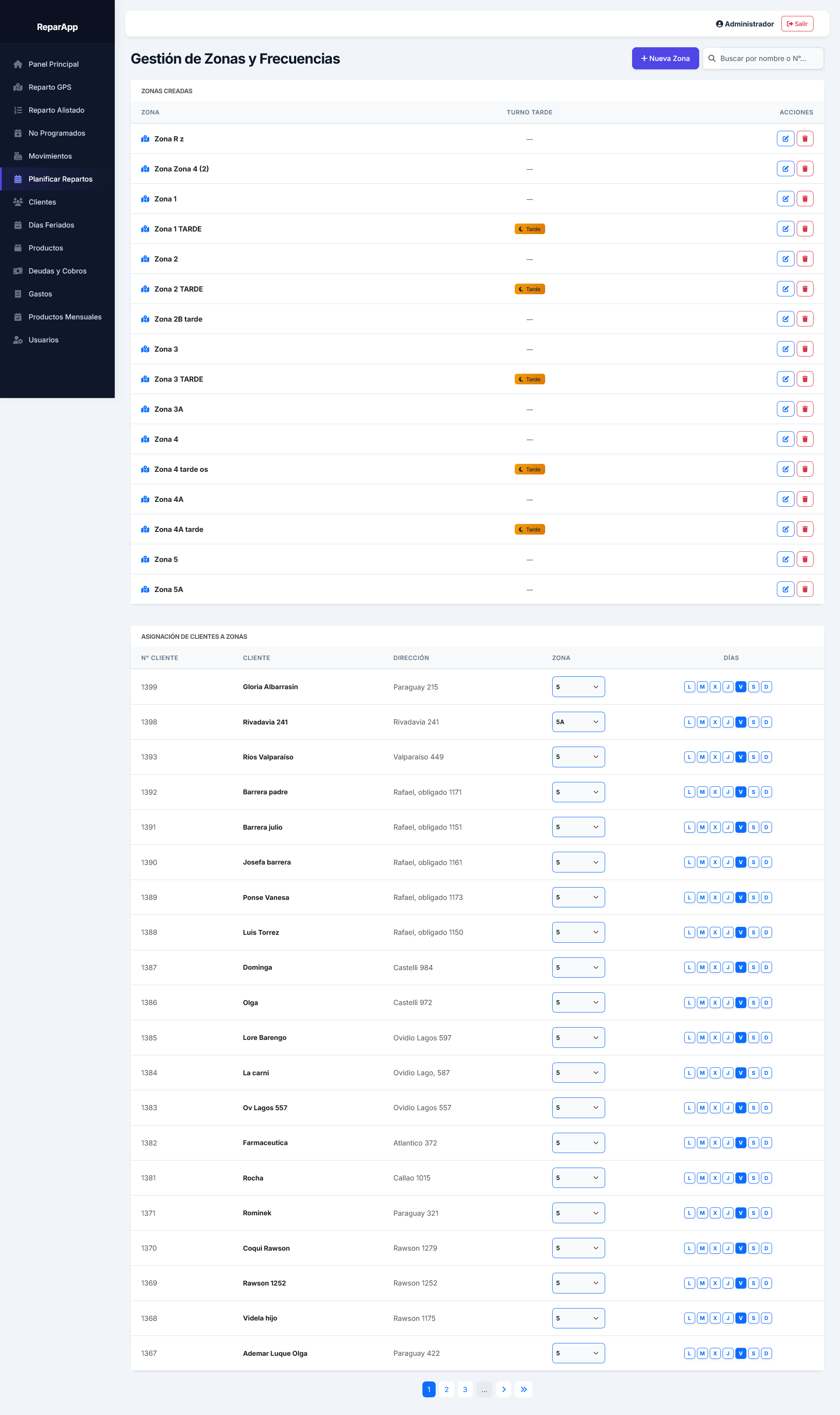 App Repartos PC - Planificar Repartos & Zonas