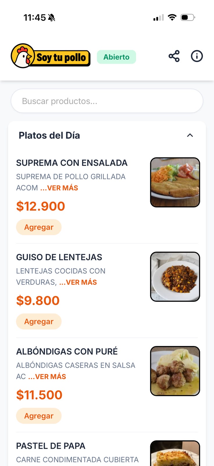 App Rotisería - Menú Digital & Platos del Día